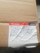 Zaślepka styropianowa biała 250 szt. KES-63/20 z frezem