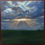 Obraz akrylowy pejzaż na płycie MDF 25 x 25 cm  