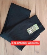 Nowe Leginsy 3 XL 46 bambusowe czarne prążkowane wysoki stan bezszwowe