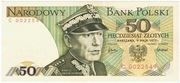 50 zł złotych 1975 seria C 0022549 st. ok. 2 Szparło L5