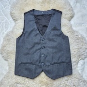 Kamizelka garniturowa dla chlopca na 11 - 12 lat na 146 cm   Rebel Szara 