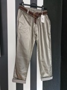 Spodnie damskie woskowane srebrne/grafitowe RJ z paskiem