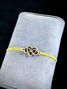 SREBRNA BRANSOLETKA SZNURKOWA Serce Nieskończoność