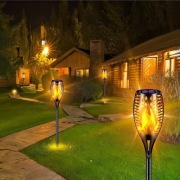 LAMPA SOLARNA OGRODOWA POCHODNIA LAMPKI SOLARNE DO OGRODU LED 8szt