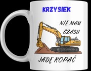 Kubek, prezent dla fana lub operatora maszyn budowlanych - koparka