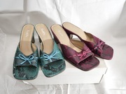 Klapki - 2 pary w jednej cenie. Rozm 39. Skóra.