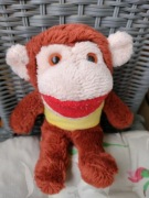 STARA PLUSZOWA MASKOTKA MAŁPKA ZABAWKA PRL