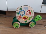Zabawka motoryczna Playtive Żółw do ciągnięcia drewniany sorter