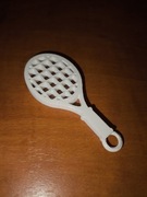 Breloczek do kluczy w kształcie rakiety tenisowej (druk 3d)