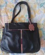 Bailey & Quinn czarna torebka skórzana na ramię skóra naturalna okazja