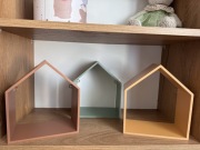 H&M home Drewniane półki w kształcie domku 3 szt