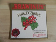 PW ETYKIETA WINO PORZECZKOWE -BRAWINUS - ŁÓDŹ 