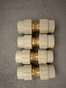 Złączki / mufy PPR 32 mm z mosiężnym gwintem – komplet 4 pary (8 szt.)