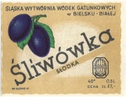 Etykieta na alkohol, ŚLIWÓWKA, Bielsko-Biała