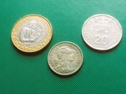 PORTUGALIA - Zestaw 3 monet 50 Centavos 20 200 Escudos z 1968 1988 1991 y2