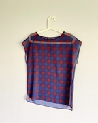 Bluzka oversize lekka w kratę New Look