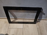 IKEA GLASSVIK Drzwi szklane,czarny/szkło bezbarwne,60x38cm z zawiasamiBESTA