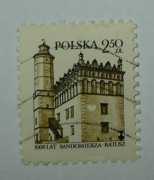 Znaczek pocztowy ratusz Sandomierz Polska 1980 