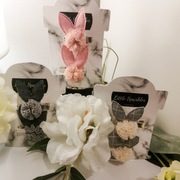 Spinki Króliczki pompony 