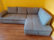 SKY Narożnik szary, prawy z funkcją spania