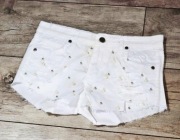 Lady Woman białe spodenki nowe z dżetami M