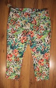 Spodnie Gerry Weber r. L/XL wielokolor. w kwiaty bawełna damskie