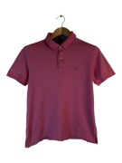 Koszulka polo Tommy Hilfiger różowa z logiem m