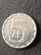 PRL, Moneta 5 złotych 1989 rok