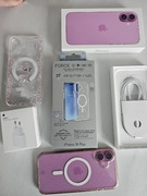 Iphone 16 plus 256gb pink różowy + ładowarka + etui x2   pl