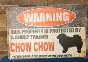 Chow-chow tabliczka ostrzegawcza 