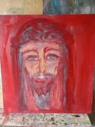Obraz olejny Jezus Chrystus 23x25cm