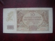 POLSKA BANKNOT 10 zł 1940 r. Generalna Gubernia seria J