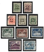 Plebiscyt Śląsk Cieszyński Fi 1-10 typ II seria 10 zn. kasowanych bez kleju