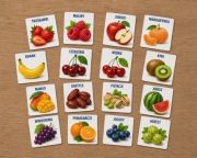 Piktogramy Zestaw 96 Pogoda Kolory Zwierzęta Owoce Warzywa Ubrania Karty 