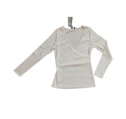 Damska Bluzka Dopasowana Góra Koronkowa Prążekroz M