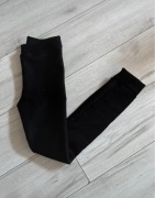 Nowe czarne ocieplane spodnie dresowe dziecięce na szczupłego chłopca 140