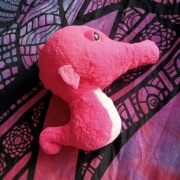 Konik morski pluszowa zabawka różowy