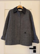 Zara Płaszcz z kołnierzem ze skóy r. XS ref. 9859/764/096