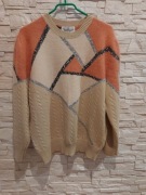 Sunny bird sweter vintage z angorą wełną oversize 