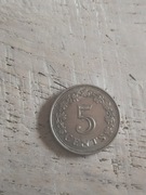moneta 5 cents Malta 1972