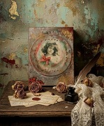 Ręcznie robiona szkatułka książka vintage handmade prezent retro shabby 