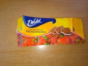Wedel czekolada mleczna truskawkowa 2003 puste opakowanie