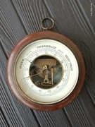 Barometr stary okrętowy wiszący piękny drewniany stan BDB