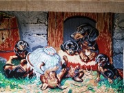 obraz ręcznie haftowany 64 cm x 44 cm