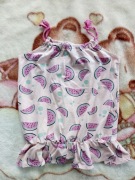 Bluzka na ramiączkach w arbuzy z baskinką top Sweet Heart 98 - 104 jak nowa