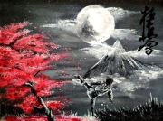 Obraz w stylu japońskim ręcznie malowany