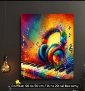 DIY Paint Świeży design słuchawek z nutami muzycznymi