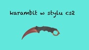 Karambit w stylu CS go i CS 2 druk 3d