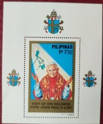 PAPIEŻ JAN PAWEŁ II - FILIPINY 1981  blok 