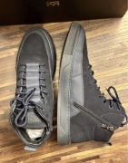 42 KAZAR granatowe buty wysokie zamek zamszowe skora 27cm ocieplane zima